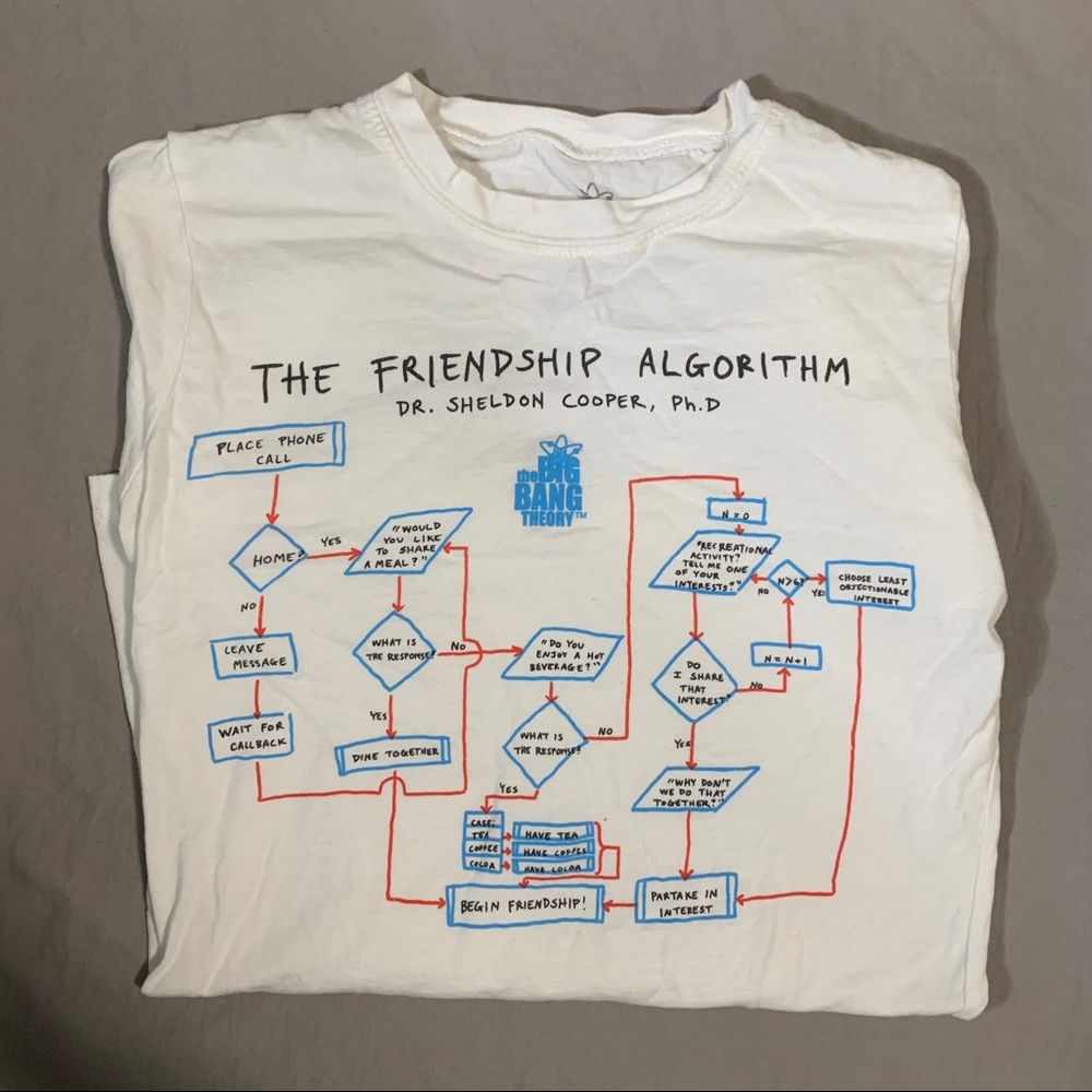 AUTHENTIC HILARIOUS BIG BANG THEORY TEE